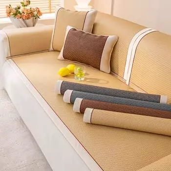 Летний диван Funda Home Cool Feeling Slipcover Нескользящий Ay Tsao Rattan Mat Sofa Cushion Couch Sofa Cover 60x60cm 1pc