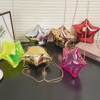 Летний клатч через плечо Star Chain 2024 года — акриловая мини-вечерняя сумочка с держателем для помады прозрачный