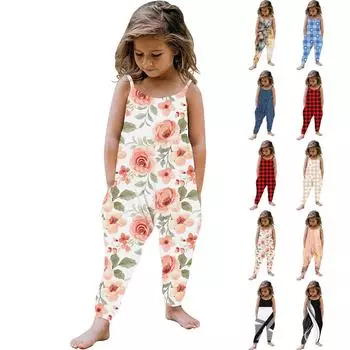 Летний комбинезон без рукавов для маленьких девочек, комбинезон, одежда 100 бежевый