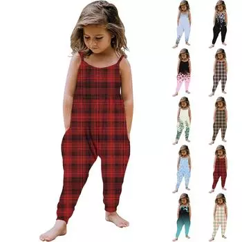 Летний комбинезон без рукавов для маленьких девочек, комбинезон, одежда 110 чёрный