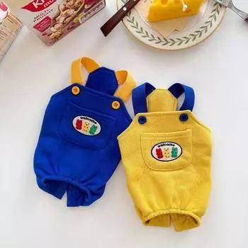 Летний комбинезон для собак, одежда для щенков, повседневные комбинезоны для домашних животных, штаны для собак с цветными блоками, подтяжки для собак, мопсов, бишонов, чихуахуа, пальто для собак XS