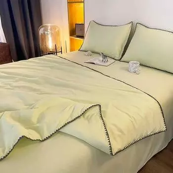 Летний комплект одеял, домашний текстиль, тонкое одеяло из соевого волокна, простыня, наволочка, 4 шт., комплект постельного белья, двойное летнее одеяло королевского размера 150x200cm-4pcs set