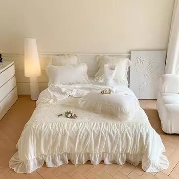 Летний комплект одеял Helena French Style 2024 года, новый летний комплект из четырех предметов с бантом в виде милого одеяла, мягкое прохладное одеяло, одеяло с кондиционером 200x230 4pcs розовый