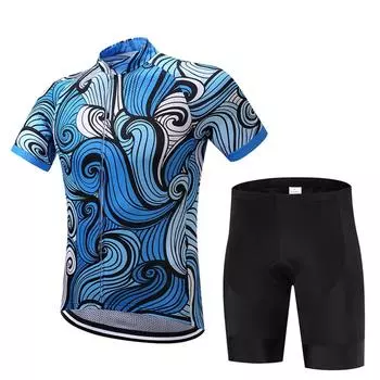 Летний комплект одежды для езды на велосипеде с короткими рукавами, мужские спортивные трикотажные костюмы, одежда для велосипеда S