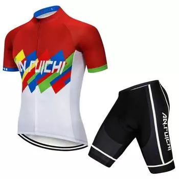Летний комплект одежды для езды на велосипеде с короткими рукавами, мужские спортивные трикотажные костюмы, костюм для велосипедной одежды, колготки для гонок на велосипеде S