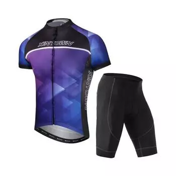 Летний комплект одежды для езды на велосипеде с короткими рукавами, мужские спортивные трикотажные костюмы, костюм для велосипедной одежды, колготки для гонок на велосипеде S разноцветный