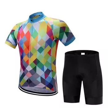 Летний комплект одежды с короткими рукавами для езды на велосипеде, мужские/женские спортивные трикотажные костюмы, костюм для велосипедной одежды S