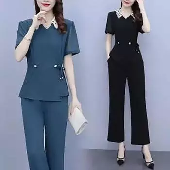 Летний комплект свободного покроя большого размера с короткими рукавами, стильный, модный XXXXXL