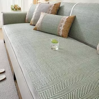 Летний коврик для дивана Ice Vine, прочный, простой, пылезащитный, противоскользящий, защитный чехол для мебели, модная, моющаяся подушка для сиденья 1seat 60x60cm коричневый