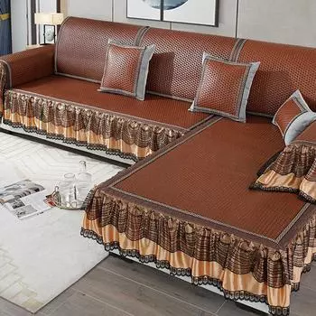 Летний коврик для дивана, коврик из ротанга, противоскользящая подушка, крутой коврик для дивана, чехол для дивана 70*70