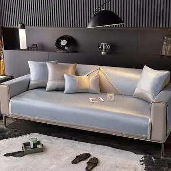 Летний коврик для дивана, крутой коврик из ледяного шелка, противоскользящий чехол для дивана, ткань, крутой коврик из ледяного шелка 70x70cm