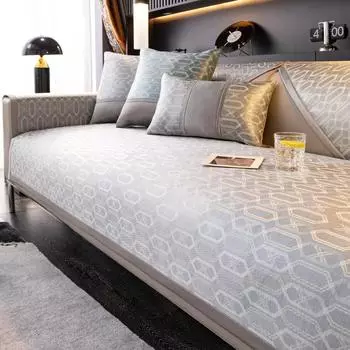 Летний коврик для дивана с ледяными ошметками, пылезащитный, в европейском стиле, универсальный чехол для дивана, новая противоскользящая подушка для сиденья, прочный защитный чехол 1seater 70x70cm