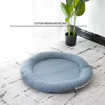 Летний коврик для кошачьей будки, круглый плюшевый питомец для маленькой собаки, открытая будка для домашних животных, доступная для всех сезонов