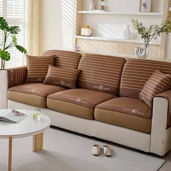 Летний коврик из ротанга из ледяного шелка, чехол для дивана, летняя антимоскитная подушка для дивана Argy Wormwood, нескользящий чехол для дивана для гостиной, тканевый чехол 60*60cm