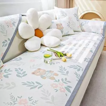 Летний коврик из ротанга, подушка для дивана, летняя подушка для сиденья из ледяного шелка, летняя нескользящая новая крутая подушка, чехол для дивана, чехол 60*60CM