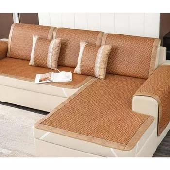 Летний коврик из ротанга, подушка для дивана, летний коврик из ротанга из ледяного шелка, нескользящий летний коврик, подушка, чехол для дивана, полотенце, подушка для сиденья 60*60cm