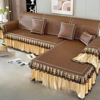 Летний коврик из ротанга, подушка для дивана, летняя подушка для сиденья, летний нескользящий универсальный универсальный чехол для дивана 60*60