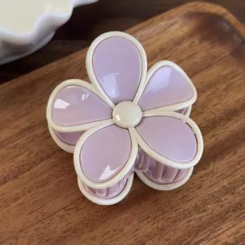Летний кремовый цвет цветок заколка для волос для женщины девушки милая заколка пластиковая шпилька краб баретт женские модные аксессуары для волос