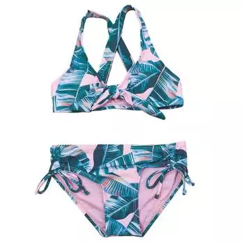Летний купальник-бикини для девочек от 7 до 14 лет, бюстгальтер и трусики, цельный купальник, пляжная одежда 11-12Y