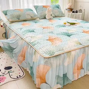 Летний латексный прохладный коврик для кровати, молодежный прохладный комплект из трех предметов, коврик для кондиционирования воздуха, ледяной шелковый мягкий коврик, моющаяся односпальная простыня, летняя прохладная подкладка 120x200cm