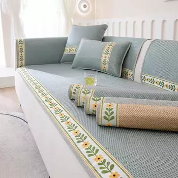 Летний ледяной шелк, летний коврик, подушка для дивана, чехол для дивана, простой современный нескользящий чехол для дивана, все обернутые чехлы 60*60cm