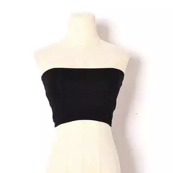 Летний маленький бюстгальтер-топ без бретелек, хлопковый, для девочек, топ-труба, базовый топ для ношения под одеждой, модный скотч для груди, без подкладки, нижнее белье, базовая майка Black All yards