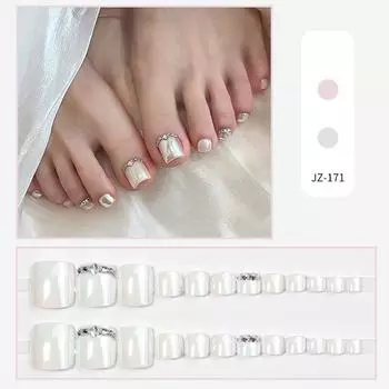 Летний маникюр оптом накладные ногти съемные водонепроницаемые наклейки для педикюра