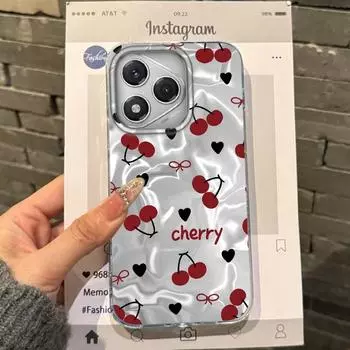 Летний Милый Чехол для Телефона с Сердечком и Бантиком и Вишенками для Honor 400 Pro X9c Magic7 Magic6 200 Lite Smart X9a X8a X8b X8c X7c Funda Cover Honor 400 Pro