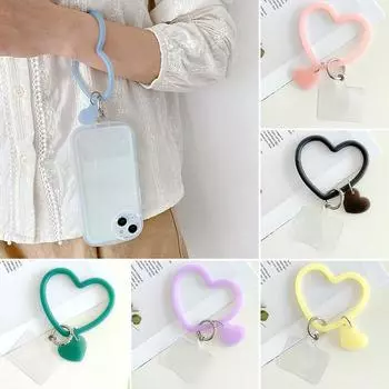 Летний модный браслет, подвесное кольцо, мягкий силиконовый браслет для сотовых телефонов, ремешок для сотового телефона, подвеска с защитой от потери, 10 цветов