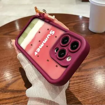 Летний модный чехол с принтом арбуза, гибкий мягкий силиконовый чехол TPU, полная задняя крышка для Xiaomi Redmi Poco Xiaomi 11 Lite чёрный