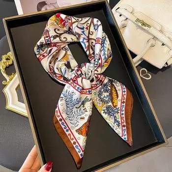 Летний модный квадратный шарф высокого класса для женщин 70 Temperament, солнцезащитный большой платок, солнцезащитный шелковый шарф 70-70CM