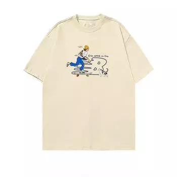 Летний модный тренд Мужская и женская футболка с коротким рукавом Высококлассный модный бренд 100% хлопок Футболка с принтом S