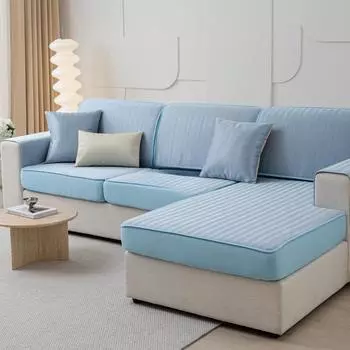 Летний моющийся чехол для дивана Ice Silk, все включено, современный простой диван с узором «елочка», универсальный для четырех сезонов 60*60