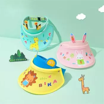 Летний мультфильм большой карниз солнцезащитный козырек дети пустой цилиндр милый мальчики и девочки шляпа от солнца детская шляпа