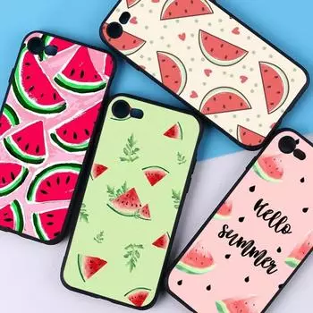 Летний мультяшный арбузный чехол для телефона iPhone 15 14 11 12 13 Mini Pro XS Max Cover 6 7 8 Plus X XR SE 2020 Funda Shell iPhone 14pro max