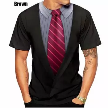 Летний мужской костюм с принтом банта, футболка с галстуком-бабочкой, модный короткий рукав, круглый вырез, большой размер, удобный топ L