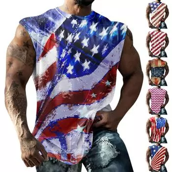 Летний мужской однотонный поглощающий пот дышащий жилет без рукавов с принтом и расширяющимся плечом L бежевый