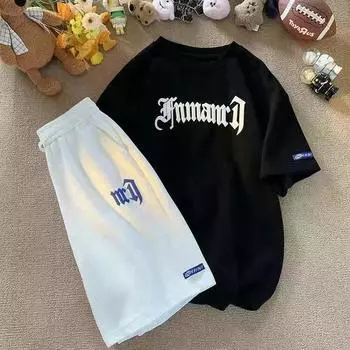 Летний мужской повседневный спортивный костюм для велоспорта, спорта на открытом воздухе, бега, толстовка, спортивные штаны, дышащий комплект из 2 предметов M