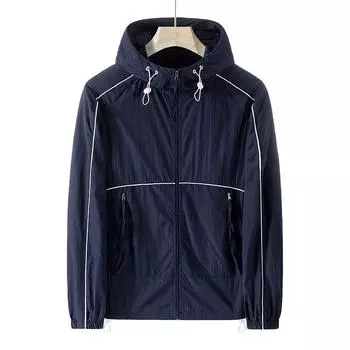 Летний негабаритный однотонный солнцезащитный костюм для мужчин с добавлением жира, свободная и легкая кожаная куртка с капюшоном для толстяка 8XL