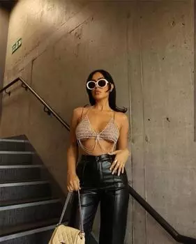 Летний ночной клуб сексуальный ночной клуб преувеличенная вспышка алмазная грудь цепь one size fits all серебряный