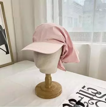 Летний новый быстросохнущий головной платок, солнцезащитный козырек, кепка для защиты от солнца, детская защитная шапка для кемпинга Tide M56-58cm чёрный