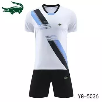 Летний новый мужской и женский брендовый футбольный баскетбольный тренировочный комплект с вышивкой, спортивный комплект для бега M жёлтый