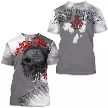 Летний новый мужской топ с 3D-принтом и крестообразным узором, удобная повседневная модная футболка, уличная мода, короткий рукав, большой размер S