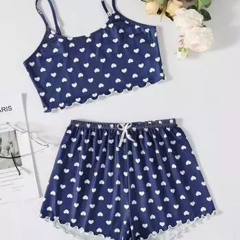 Летний новый сексуальный комплект пижамы с подтяжками для женщин, летняя домашняя одежда S светло-синий