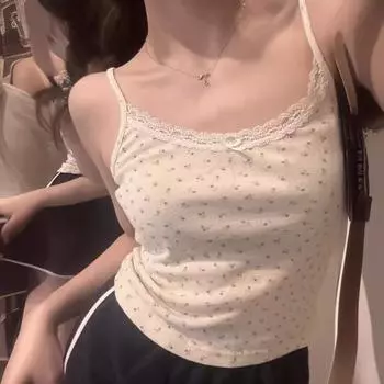 Летний новый стиль, U-образный вырез с цветочным принтом, короткие рукава, короткий топ, женский тонкий низ, маленькая свежая и тонкая женская футболка S бежевый