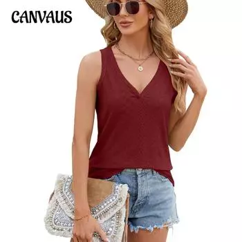 Летний однотонный жилет с v-образным вырезом и свободной нижней частью, женские футболки, топы S
