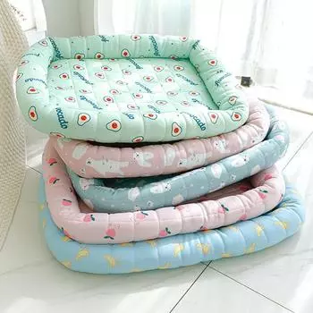 Летний охлаждающий коврик для собак, ледяная подушка для собак, кошек, питомник для домашних животных, высококачественная кровать для сна из холодного шелка, аксессуары для собак, кровать для домашних животных SL S 45X40cm