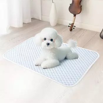 Летний охлаждающий коврик Sunframe для моющихся домашних животных, охлаждающий в прохладном, отличного качества, прочная машинка для мочеиспускания для средних и крупных собак, 1 шт., простыни, водонепроницаемые, синий