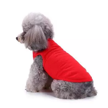 Летний охлаждающий жилет для собак - однотонная футболка для померанского шпица, тедди, французского бульдога, корги vest, M белый