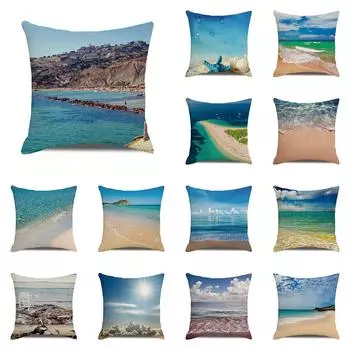 Летний океанский пляжный наволочка с принтом для дома, гостиной, дивана, спальни, декоративная наволочка 40X40CM